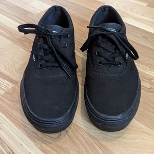 Black platform vans